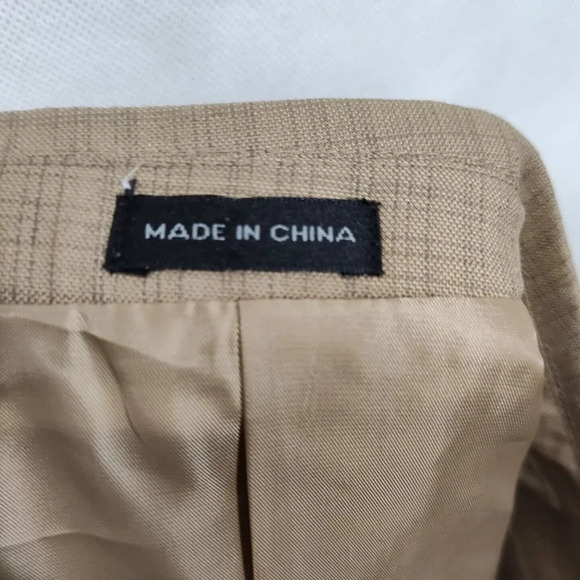 Soprano Brown Blazer Suit Jacket 3 Button Men Size 42R NEW with MISSING BUTTONS - Picture 6 of 12